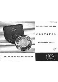 Zeiss Ikon Lenses - misc manual. Camera Instructions.